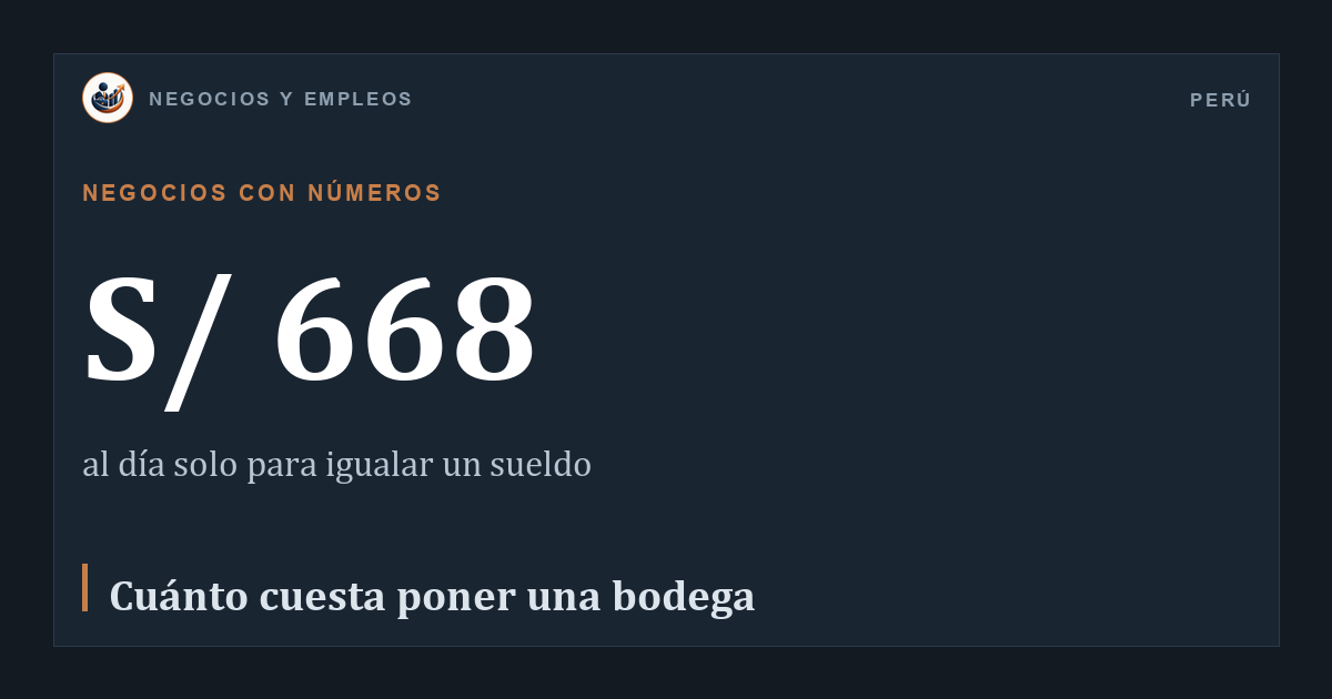 S/ 668: al día solo para igualar un sueldo