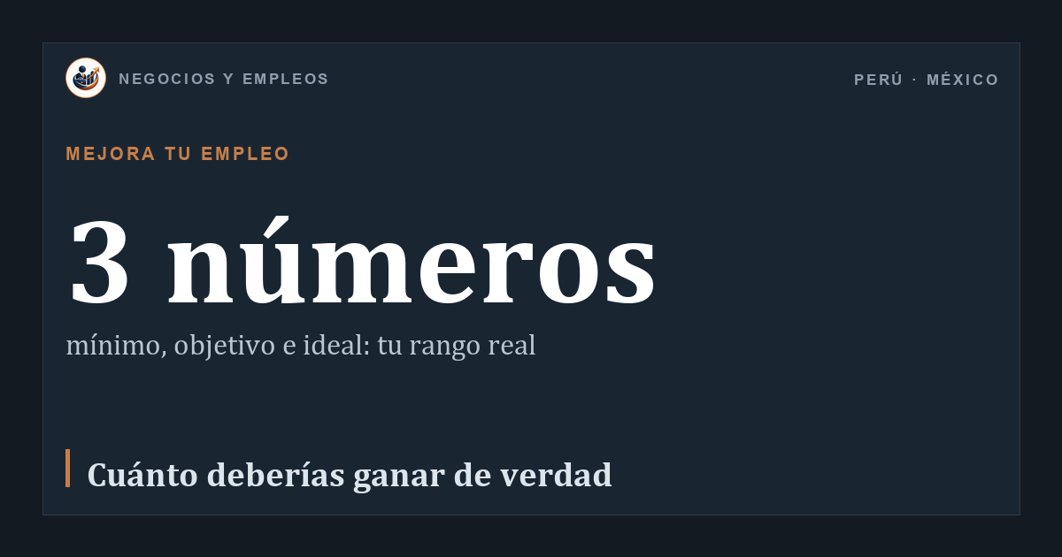 3 números: mínimo, objetivo e ideal: tu rango real